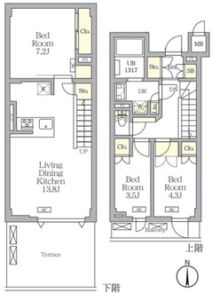 アジールコート都立大学の間取図