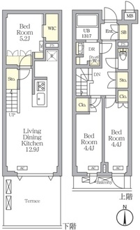 アジールコート都立大学の間取図
