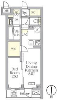 アジールコート都立大学の間取図