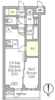 アジールコート都立大学の間取図