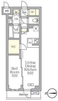 アジールコート都立大学の間取図