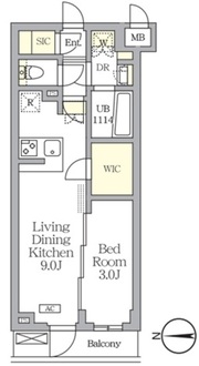 アジールコート都立大学の間取図