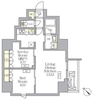 Ｓ－ＲＥＳＩＤＥＮＣＥ日本橋馬喰町Ａｅｒｅの間取図