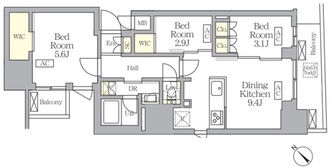 Ｓ－ＲＥＳＩＤＥＮＣＥ日本橋馬喰町Ａｅｒｅの間取図