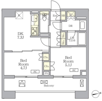 ザ・ライオンズフォーシア文京湯島の間取図