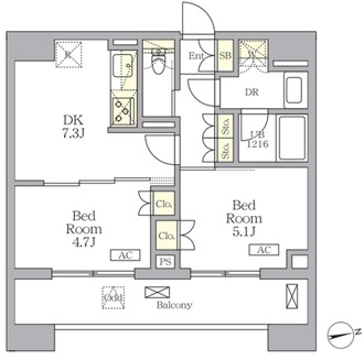ザ・ライオンズフォーシア文京湯島の間取図