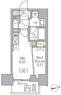 ザ・ライオンズフォーシア文京湯島の間取図