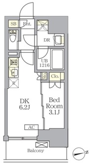 ザ・ライオンズフォーシア文京湯島の間取図