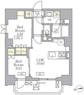 ザ・ライオンズフォーシア文京湯島の間取図