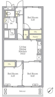 メゾンカルム中落合Ｎｏｒｔｈの間取図