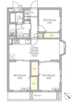 メゾンカルム中落合Ｎｏｒｔｈの間取図