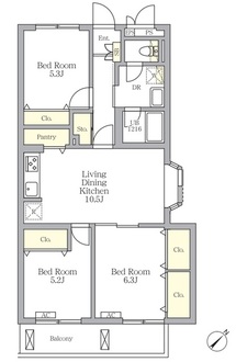 メゾンカルム中落合Ｎｏｒｔｈの間取図