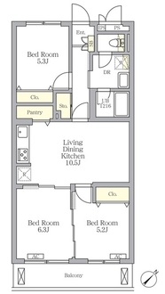 メゾンカルム中落合Ｓｏｕｔｈの間取図