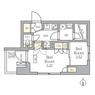アジールコート王子の間取図