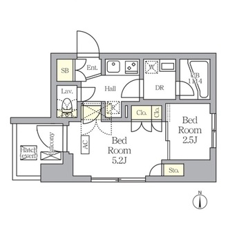 アジールコート王子の間取図