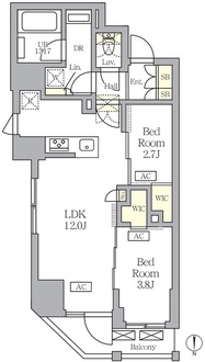 アジールコート王子の間取図
