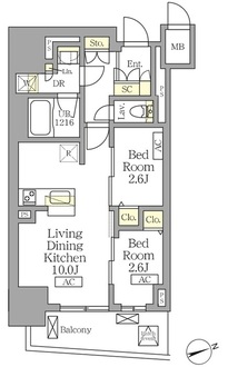 テラス北千住の間取図