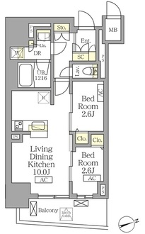 テラス北千住の間取図