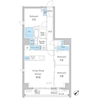 デュオフラッツ板橋大山の間取図