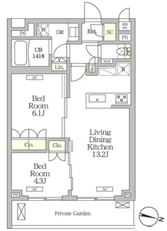 ミレーネ滝野川の間取図