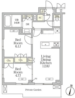 ミレーネ滝野川の間取図