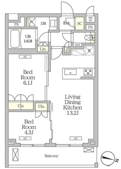 ミレーネ滝野川の間取図