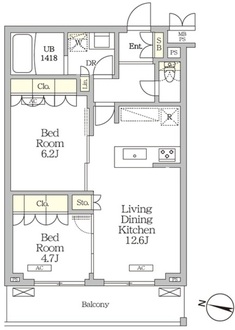 ミレーネ滝野川の間取図