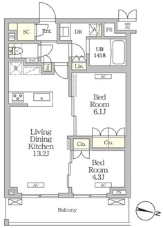 ミレーネ滝野川の間取図