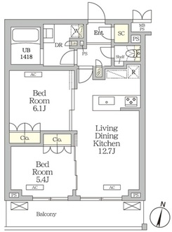 ミレーネ滝野川の間取図