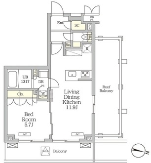 ミレーネ滝野川の間取図