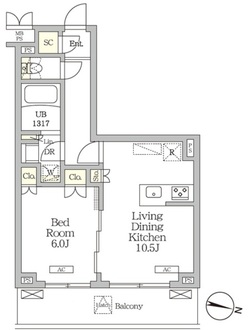ミレーネ滝野川の間取図