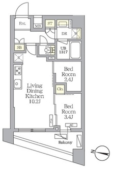 ＮＯＧＡＴＡ　ＲＥＳＩＤＥＮＣＥの間取図