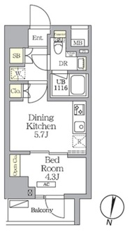 ＮＯＧＡＴＡ　ＲＥＳＩＤＥＮＣＥの間取図