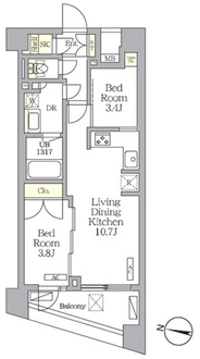 ＮＯＧＡＴＡ　ＲＥＳＩＤＥＮＣＥの間取図