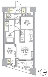 ＮＯＧＡＴＡ　ＲＥＳＩＤＥＮＣＥの間取図