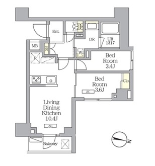 ＮＯＧＡＴＡ　ＲＥＳＩＤＥＮＣＥの間取図