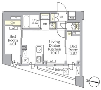 ＮＯＧＡＴＡ　ＲＥＳＩＤＥＮＣＥの間取図