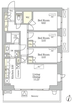 プラウド代々木初台の間取図