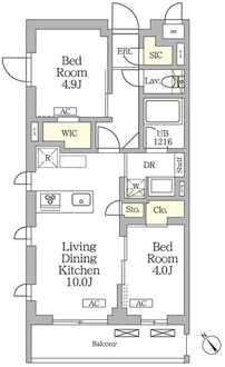 グランパーク千駄ヶ谷レジデンスの間取図