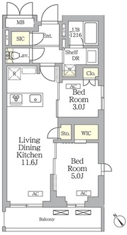 グランパーク千駄ヶ谷レジデンスの間取図