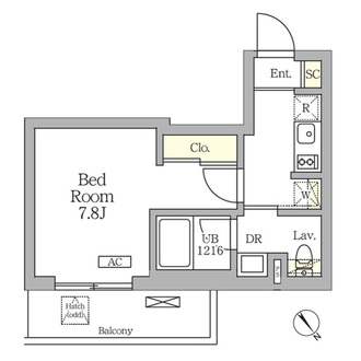 グランパーク千駄ヶ谷レジデンスの間取図