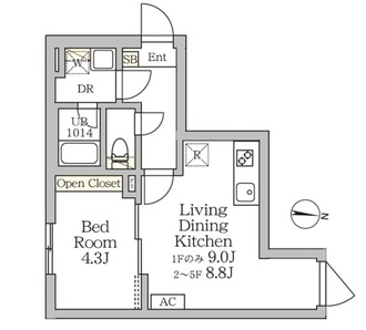 Ａｇｌａｉａ　新宿西落合の間取図