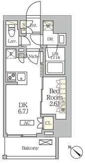ＡＲＫＭＡＲＫ大塚の間取図