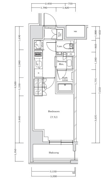 ザ・パークハビオ江坂公園の間取図