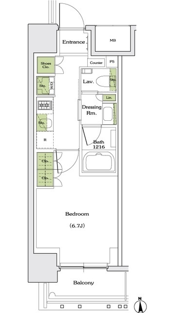 ザ・パークハビオ同心の間取図