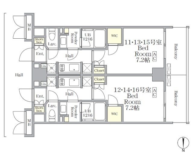 ＴＨＥ　ＭＵＴＵＡＬ　江坂の間取図