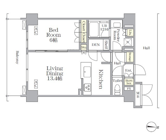 THE MUTUAL 江坂の間取図