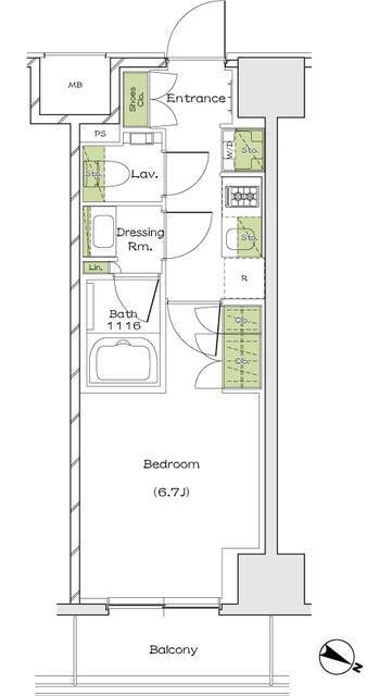 ザ・パークハビオ塚本の間取図