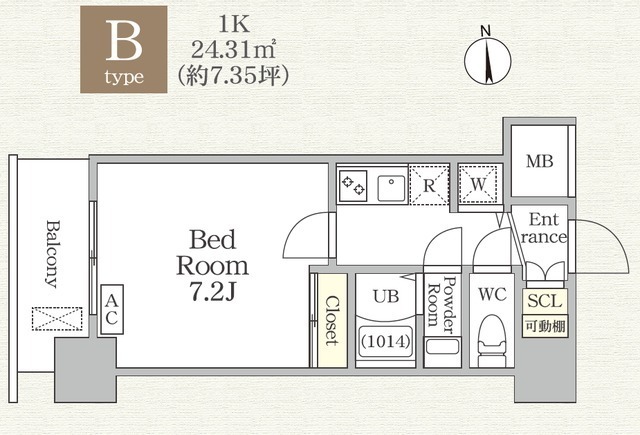 アドバンス大阪城ベレッツァの間取図