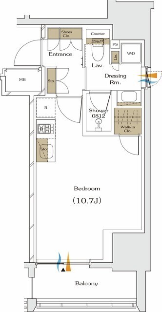 ザ・パークハビオ谷町六丁目クロスの間取図